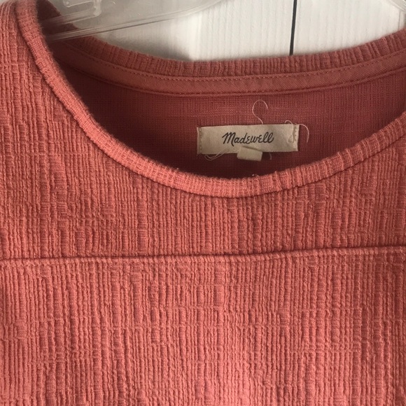 Madewell Blush Pink Bow Off the Shoulder Crop Top - Picture 3 of 4